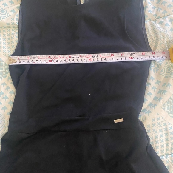 Armani Exchange Black Asymmetrical Wrap Mini Dress - Picture 14 of 14